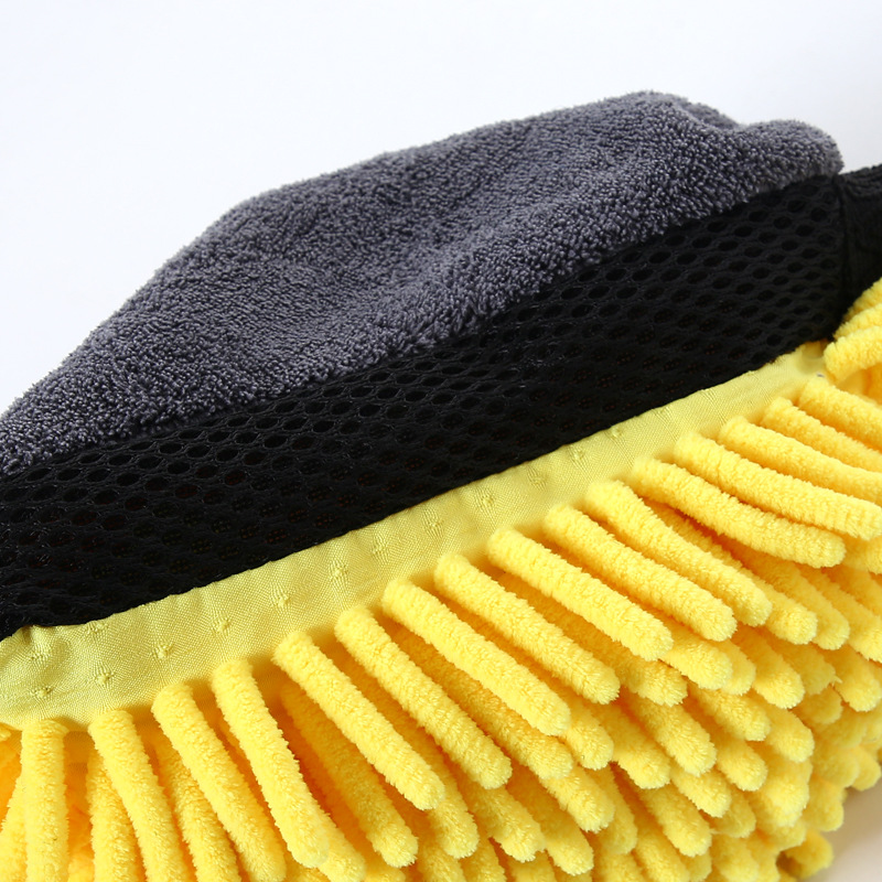 Soft Coral Car Wash Mitt, Anti Scratch Cleaning Glove, Thick Multifunction Car Detailing Brush