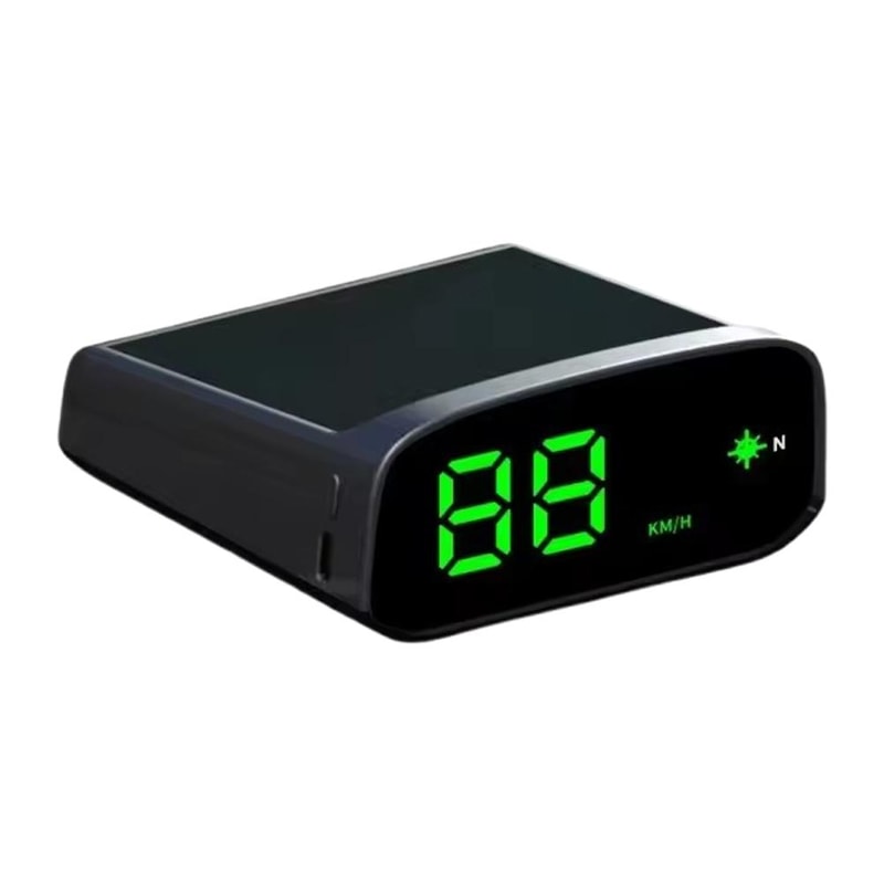 Universal Solar Car Speedometer, Real Time GPS Display, Digital HUD Car Accessory, Smart Solar Powered Display