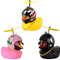Small Yellow Duck Car Broken Wind Helmet Cute Car Decoration Wind Breaking Cycling Decor 1