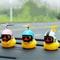 Small Yellow Duck Car Broken Wind Helmet Cute Car Decoration Wind Breaking Cycling Decor 0