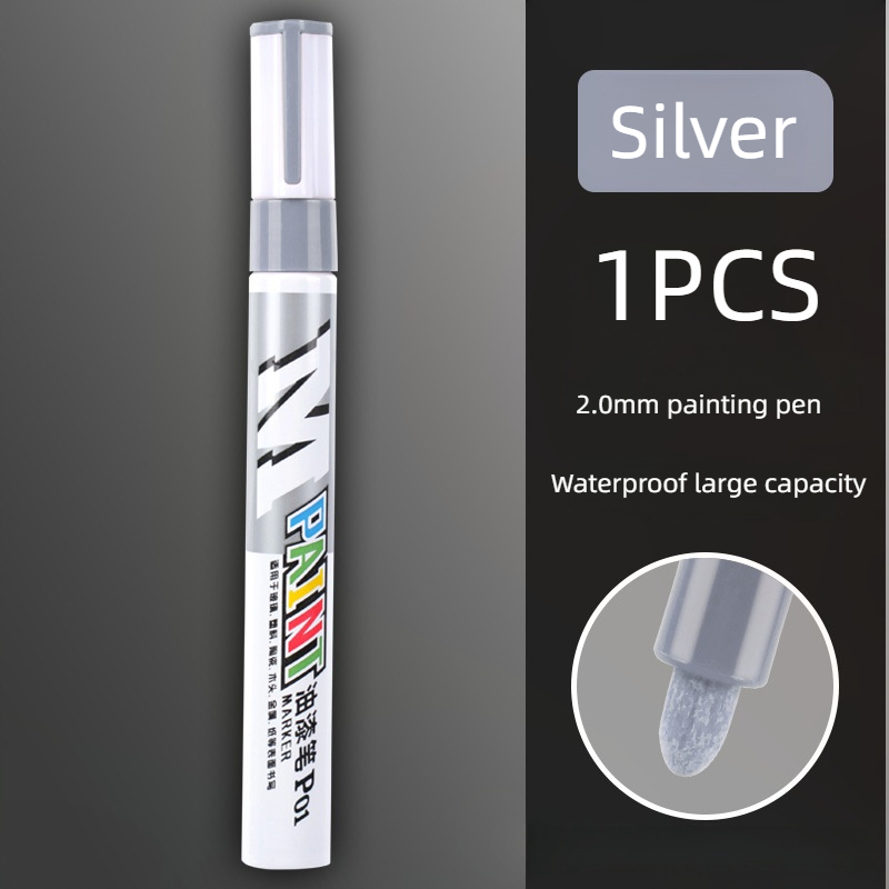Waterproof Car Paint Marker Pen, Scratch Repair Brush Pen, Automotive Tire Tread Care, Touch Up Paint for Car