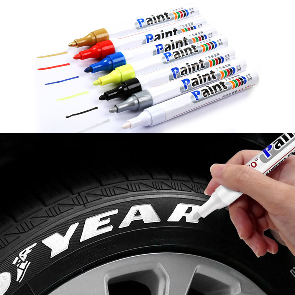 Waterproof Car Tire Marker White Paint Pen For Auto Wheel Rubber Tyre Permanent Oily Mark Pen 0