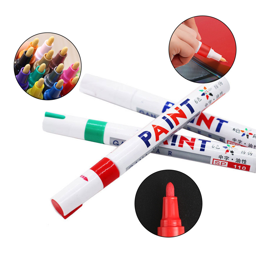 Waterproof Car Tire Marker White Paint Pen For Auto Wheel Rubber Tyre Permanent Oily Mark Pen 2