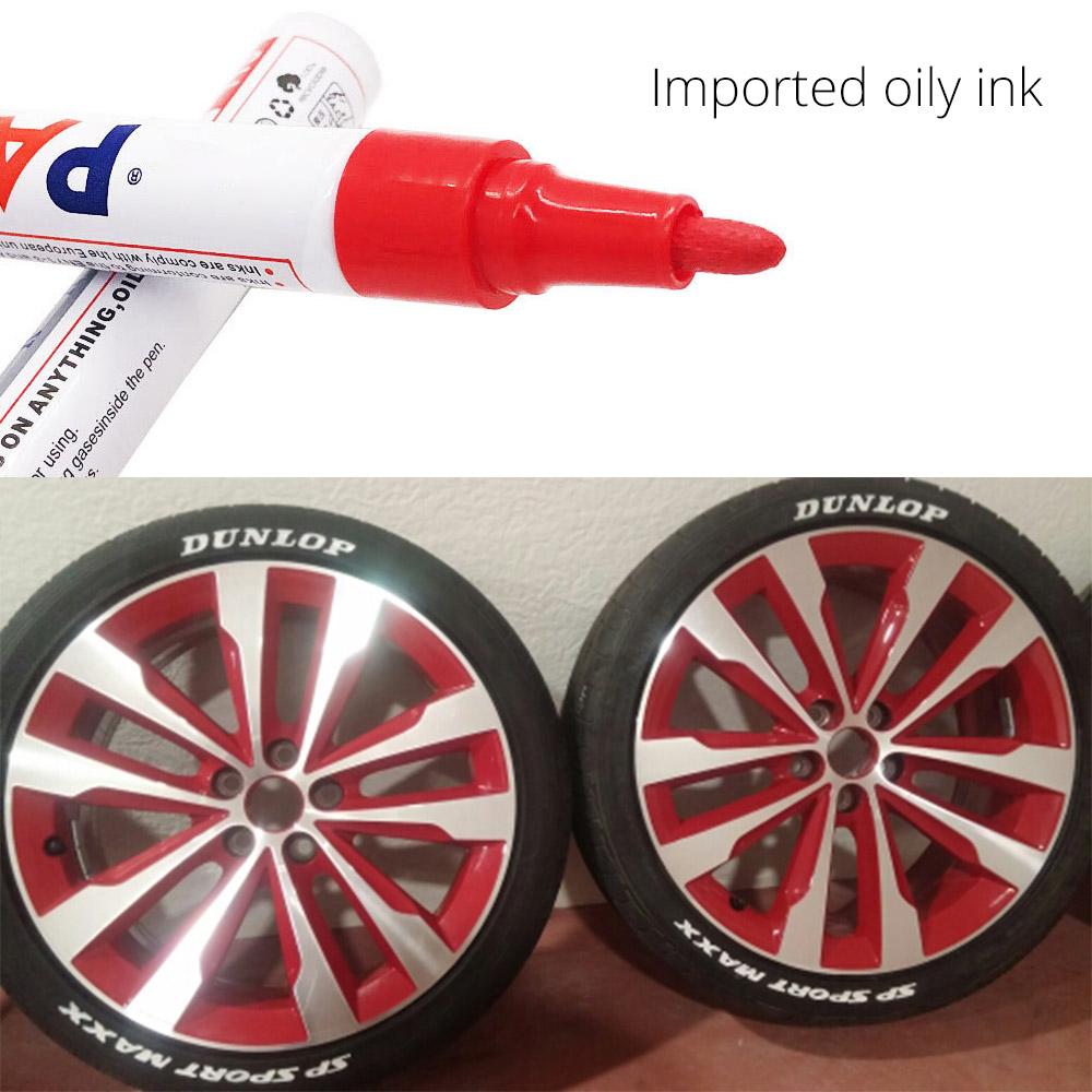 Waterproof Car Tire Marker White Paint Pen For Auto Wheel Rubber Tyre Permanent Oily Mark Pen 4