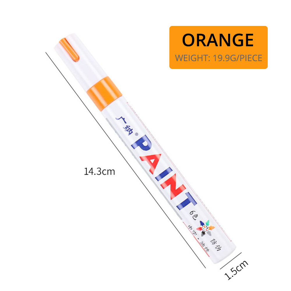 Waterproof Car Tire Marker White Paint Pen For Auto Wheel Rubber Tyre Permanent Oily Mark Pen 12