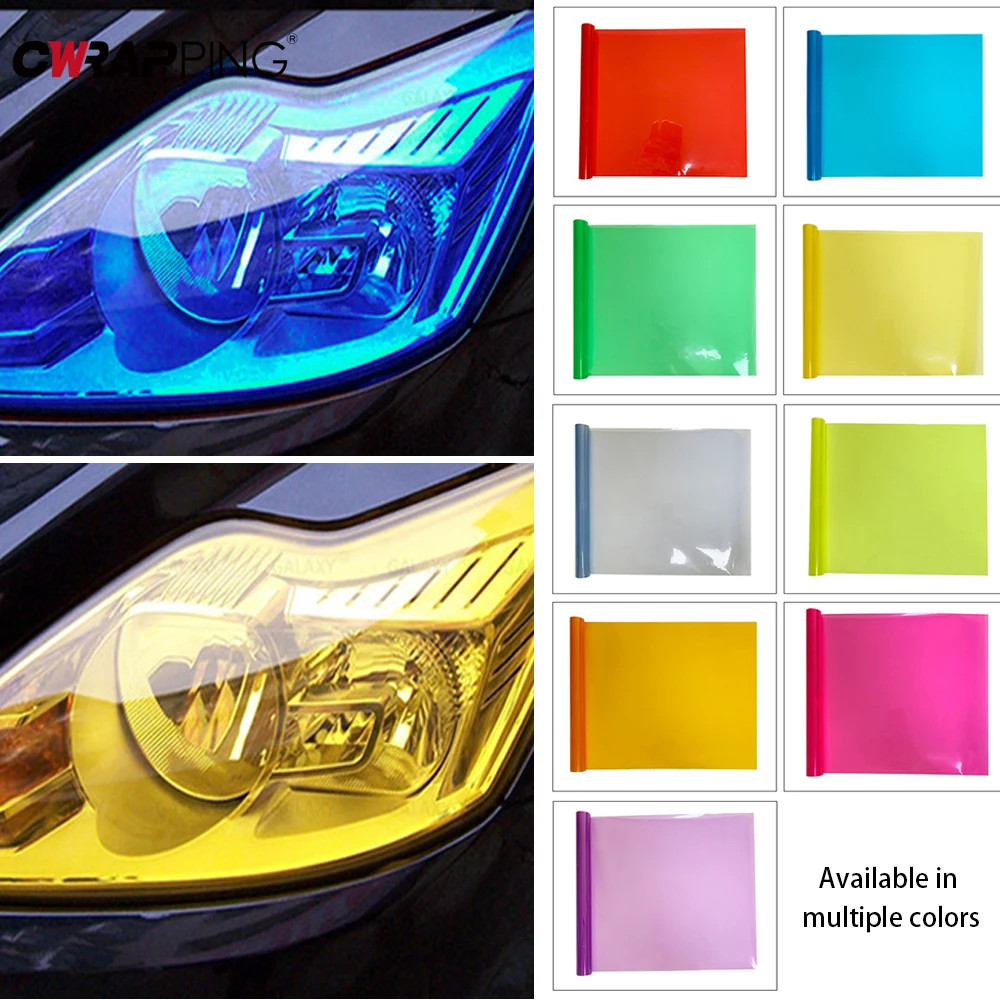 Light Black Smoke Tint Film Gloss Transparent PVC Wrap Headlight And Taillight Foil Cover For Car S 3