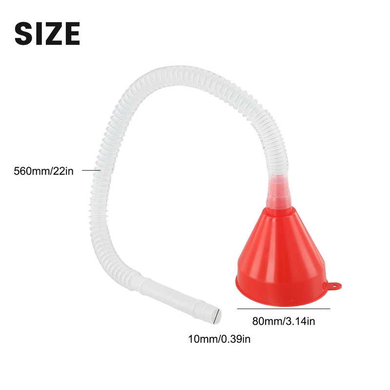 Telescopic Car Refueling Funnel, Universal Oil Funnel with Detachable Hose for Motorcycle and Engine