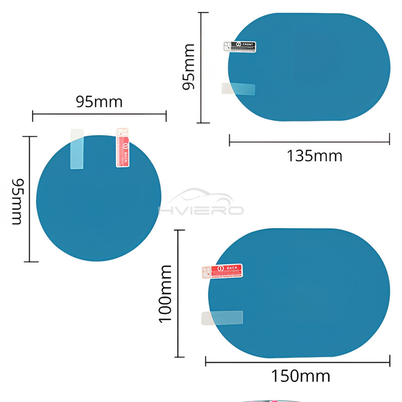 Rainproof Car Sticker for Rearview Mirror, Clear Sight Anti Fog Film, Car Mirror Protection Rain Film