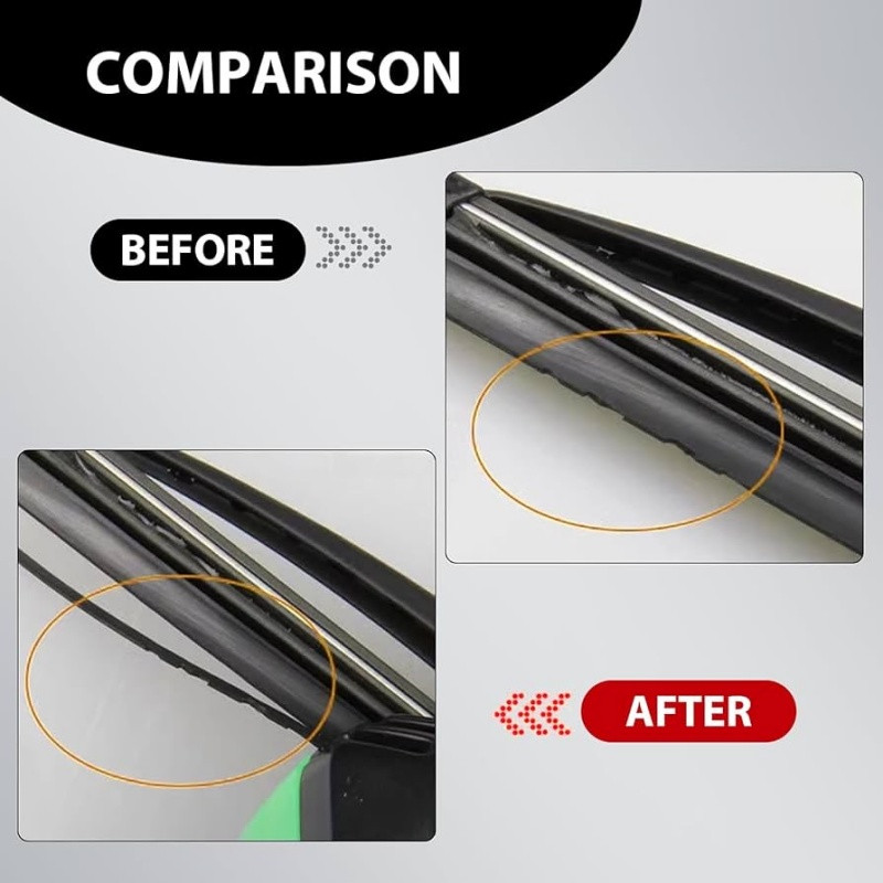 Windscreen Wiper Blade Cutter, Universal Car Wiper Repair Tool, Rubber Regroove Restorer and Trimmer for Auto