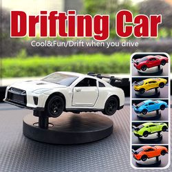 cool drift car dashboard toy, turning swing model, sports auto ornament, interior decoration gift for men