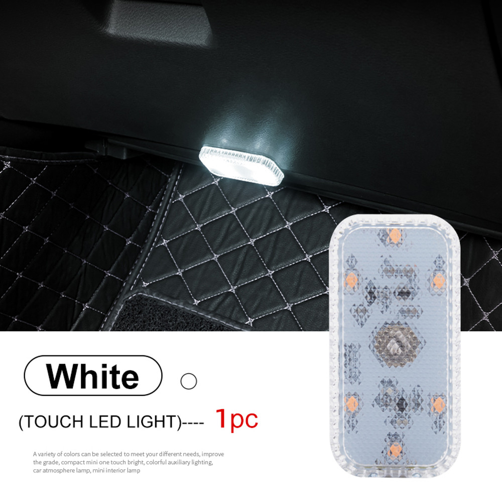Wireless LED Touch Light, USB Car Interior Lamp, Mini Ceiling and Door Lighting for Trunk and Storage Box