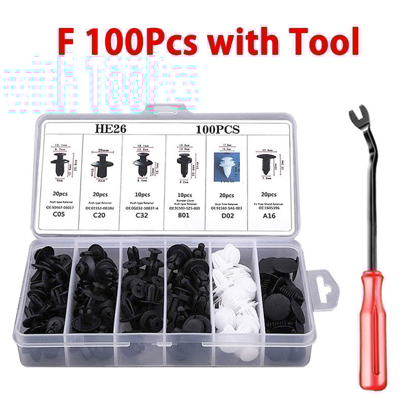 Car Body Push Retainer Kit Auto Fastener Clips Mixed Bumper Rivet Set Door Trim Panel Car Clips Box 2