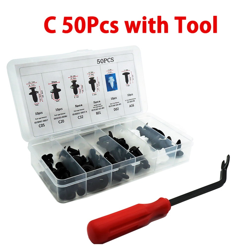 Car Body Push Retainer Kit Auto Fastener Clips Mixed Bumper Rivet Set Door Trim Panel Car Clips Box 3