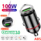 PD Mini Car Charger Dual Port Fast Charging USB Type C Car Adapter 3