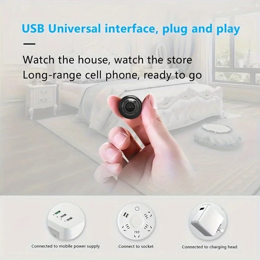 WiFi HD Mini Camera Indoor Surveillance Baby Monitor Night Vision IP Cam Audio Video Recorder 2