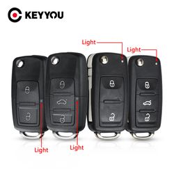 flip key shell for volkswagen vw polo passat tiguan golf seat skoda, folding car remote case
