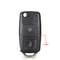 Flip Key Shell for Volkswagen VW Polo Passat Tiguan Golf Seat Skoda, Folding Car Remote Case