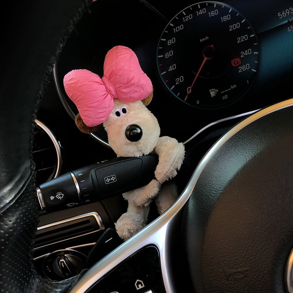 Plush Puppy Doll Car Wiper Decoration Dog Clutch Ornament For Auto Interior 6