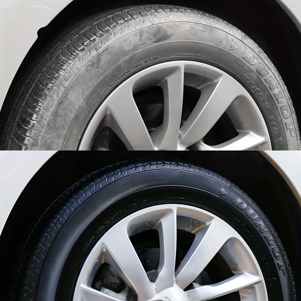 Durable Black Shiny Tire Wax Long Lasting Protection Crack Preventer Tire Shine And Whitening Polis 2
