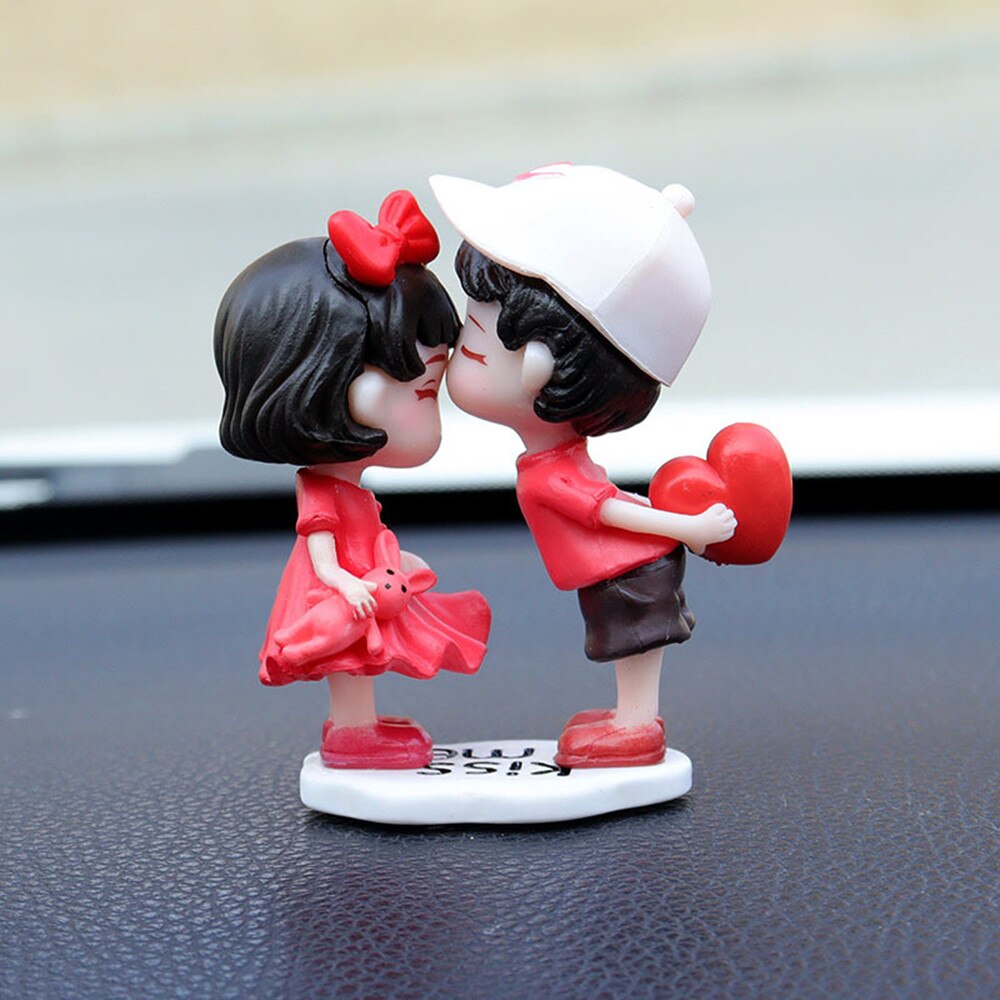Car Decoration Cute Cartoon Couples Action Couple Cute Ornaments For Car Cute Lovely Kiss Dashboard 4