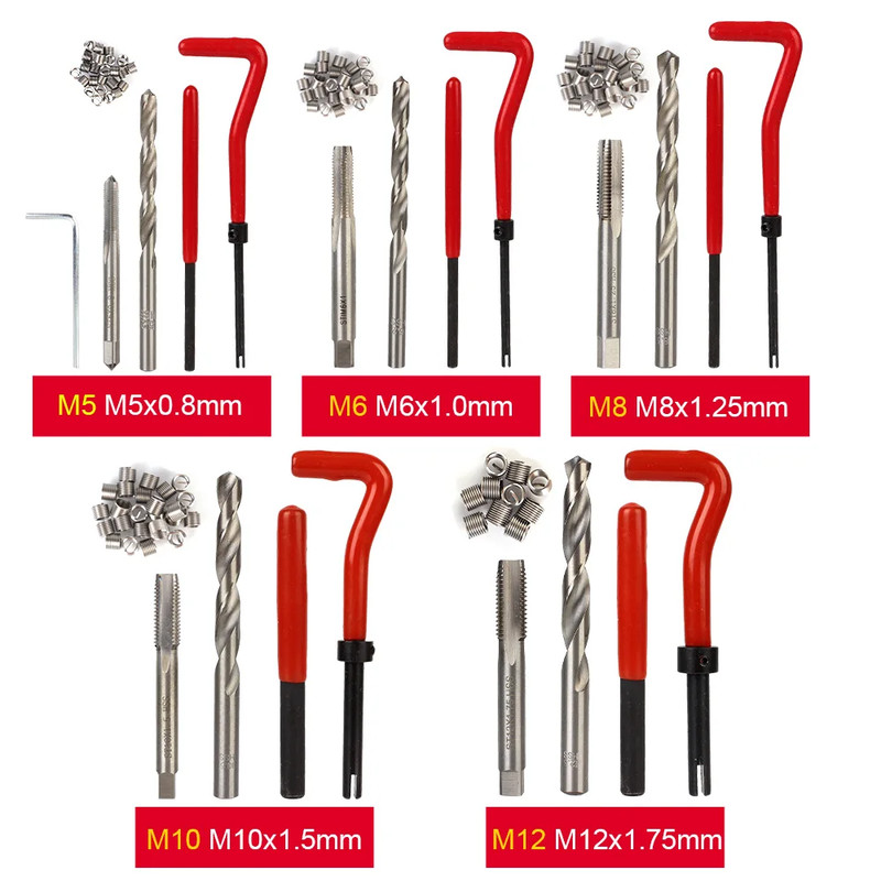 Screw Bolt Driver Kit Car Repair Tools Set Engine Block Restoring Thread Repair Kit Vehicle Accesso 4