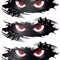 Funny Monster Stickers Waterproof Vinyl Auto Decals Cute Peeking Anime Monster 3D Self Adhesive Car 0