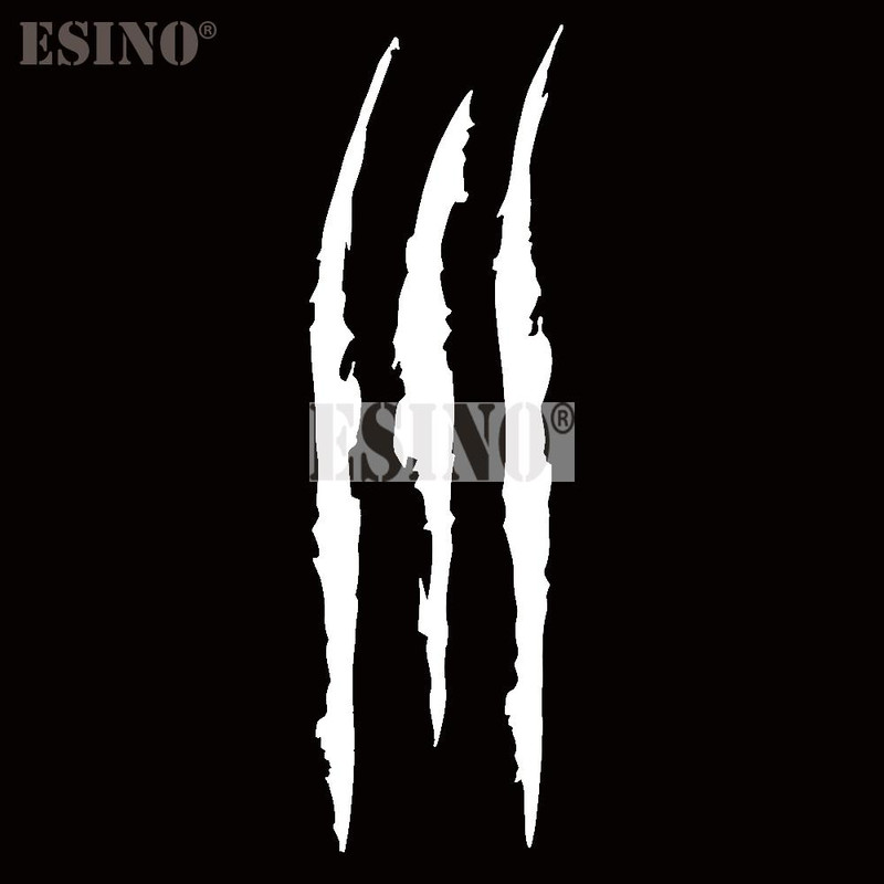 PVC Carving Vinyl Decal Ghost Claw Scratch Stripe Auto Body Decorative Stickers Headlight Car Styli 14
