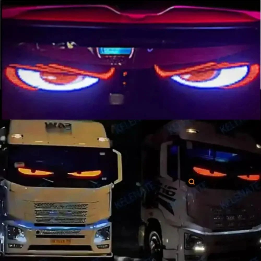 LED Matrix Pixel Panel Devil Eyes Flexible Display For Car Truck Window Demon Eye Lights APP Contro 0
