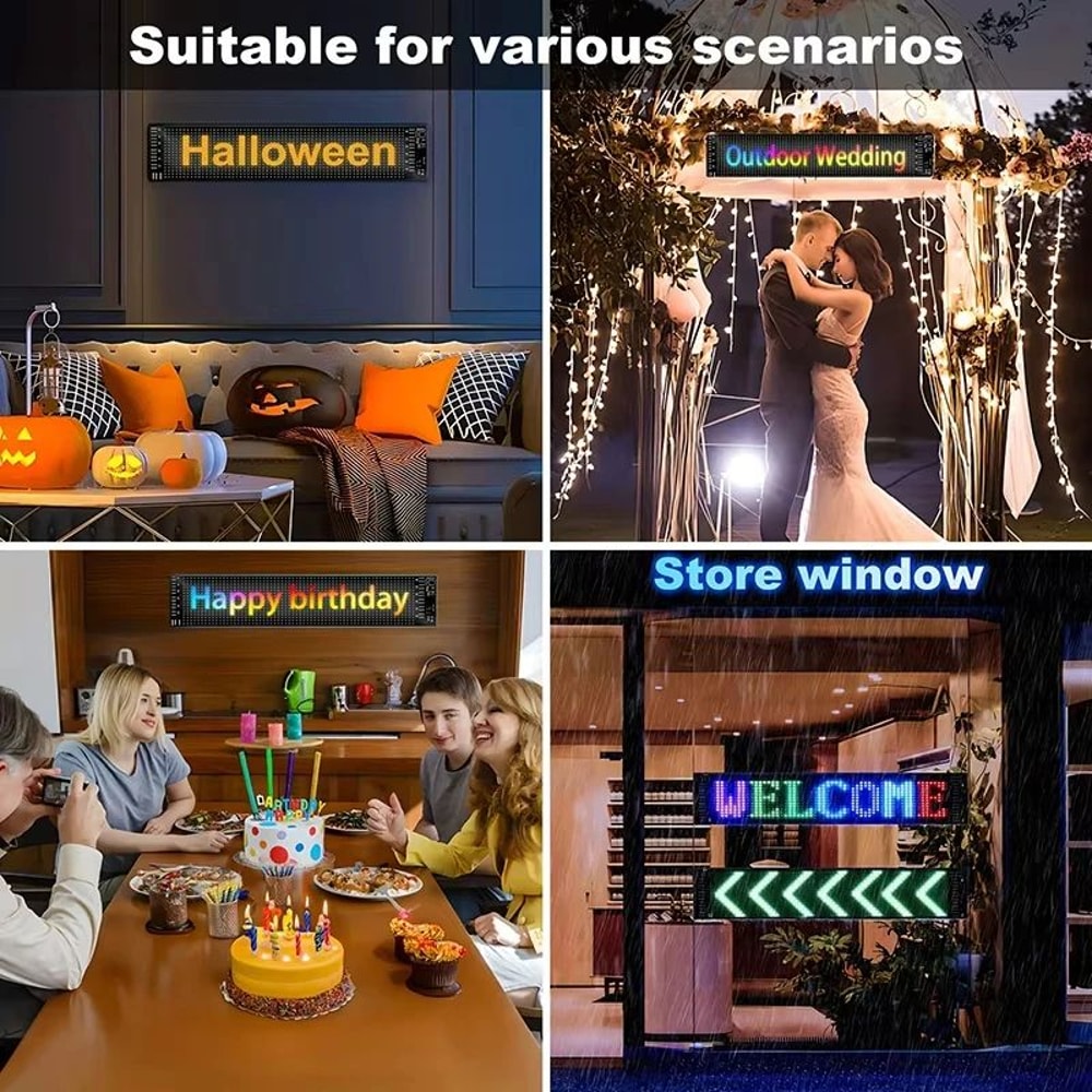 LED Matrix Pixel Panel Devil Eyes Flexible Display For Car Truck Window Demon Eye Lights APP Contro 4