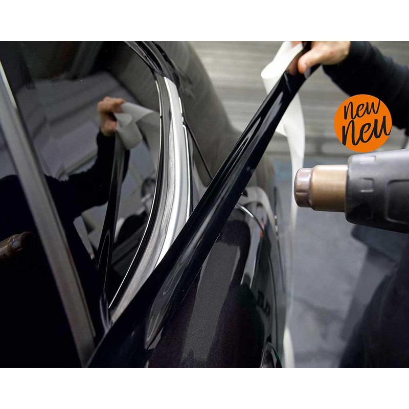 Chrome Delete Vinyl Film, Glossy Black Window Trim Wrap, Car Hood Roof Pillar Stripes