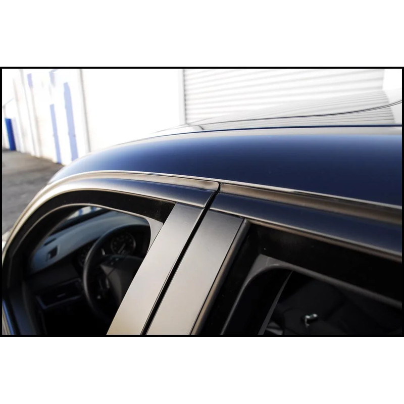 Car Chrome Delete Wrap, Black Matte Vinyl Roll, Window Trim Film for Roof Hood Pillar