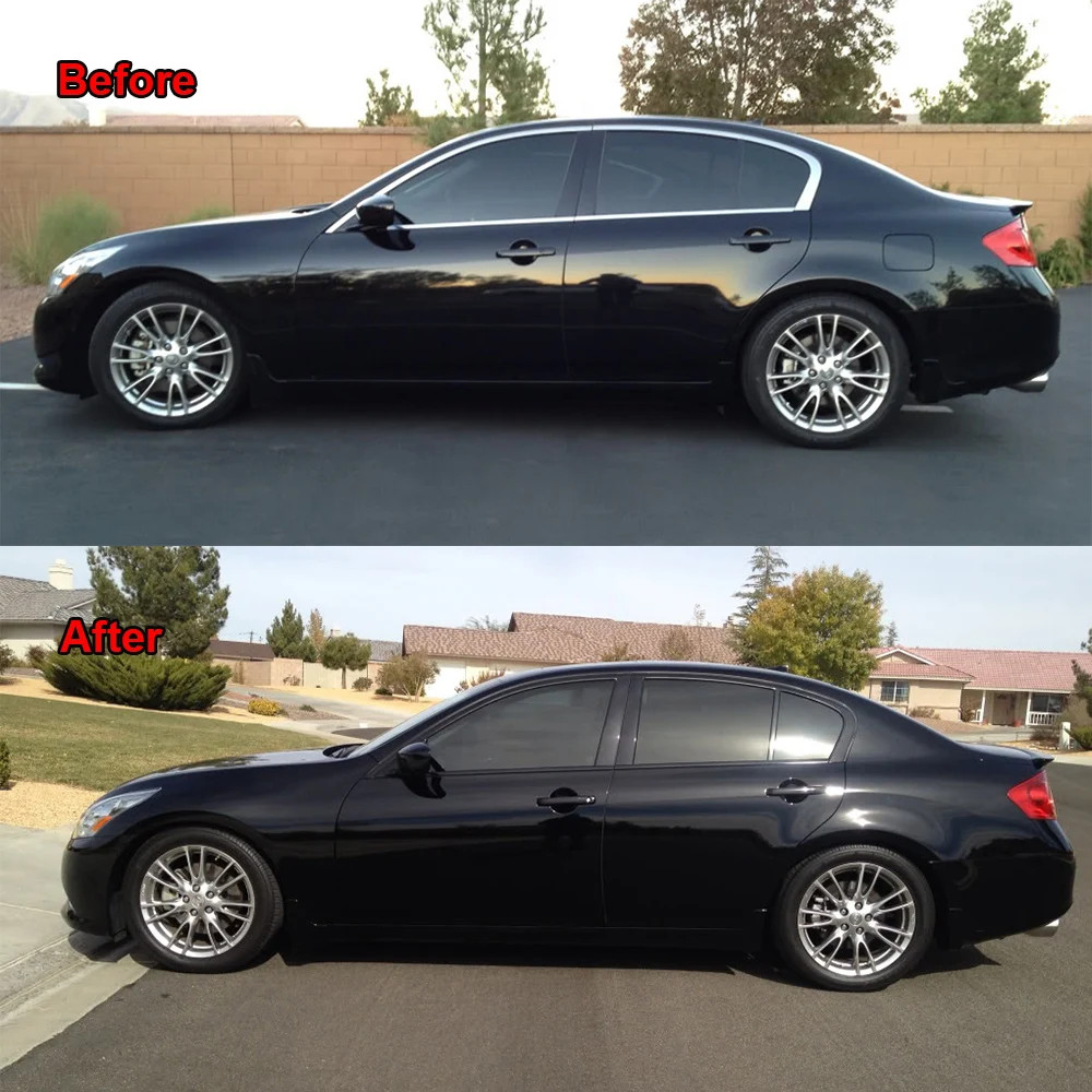 Car Chrome Delete Wrap, Black Matte Vinyl Roll, Window Trim Film for Roof Hood Pillar