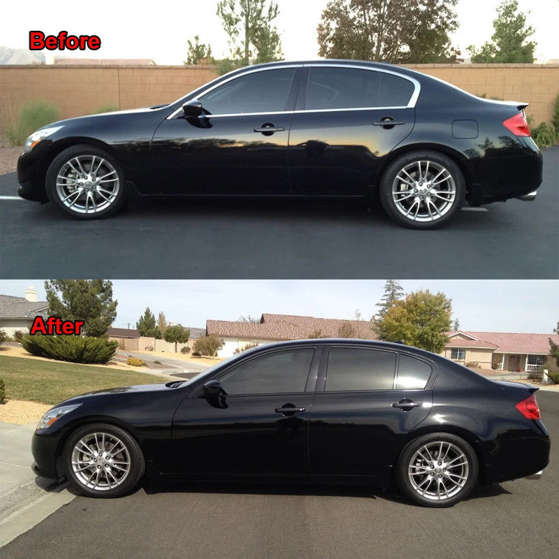 Car Chrome Delete Wrap, Black Matte Vinyl Roll, Window Trim Film for Roof Hood Pillar
