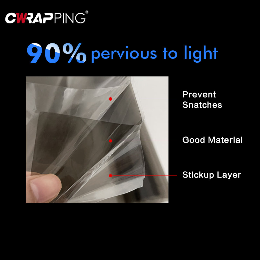 Smoke Black Headlight Taillight Vinyl Wrap Transparent Film Car Sticker Light Tint Foil Lamp Cover  2