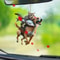 Car Interior Accessory Fun Animal Cat Pendant With Chain Realistic Rearview Mirror Hanging Ornament 0