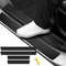 Carbon Fiber Leather Car Sticker, Thick Car Door Plate Protective Stickers, Anti Scratch Decal, Sill Scuff Cover