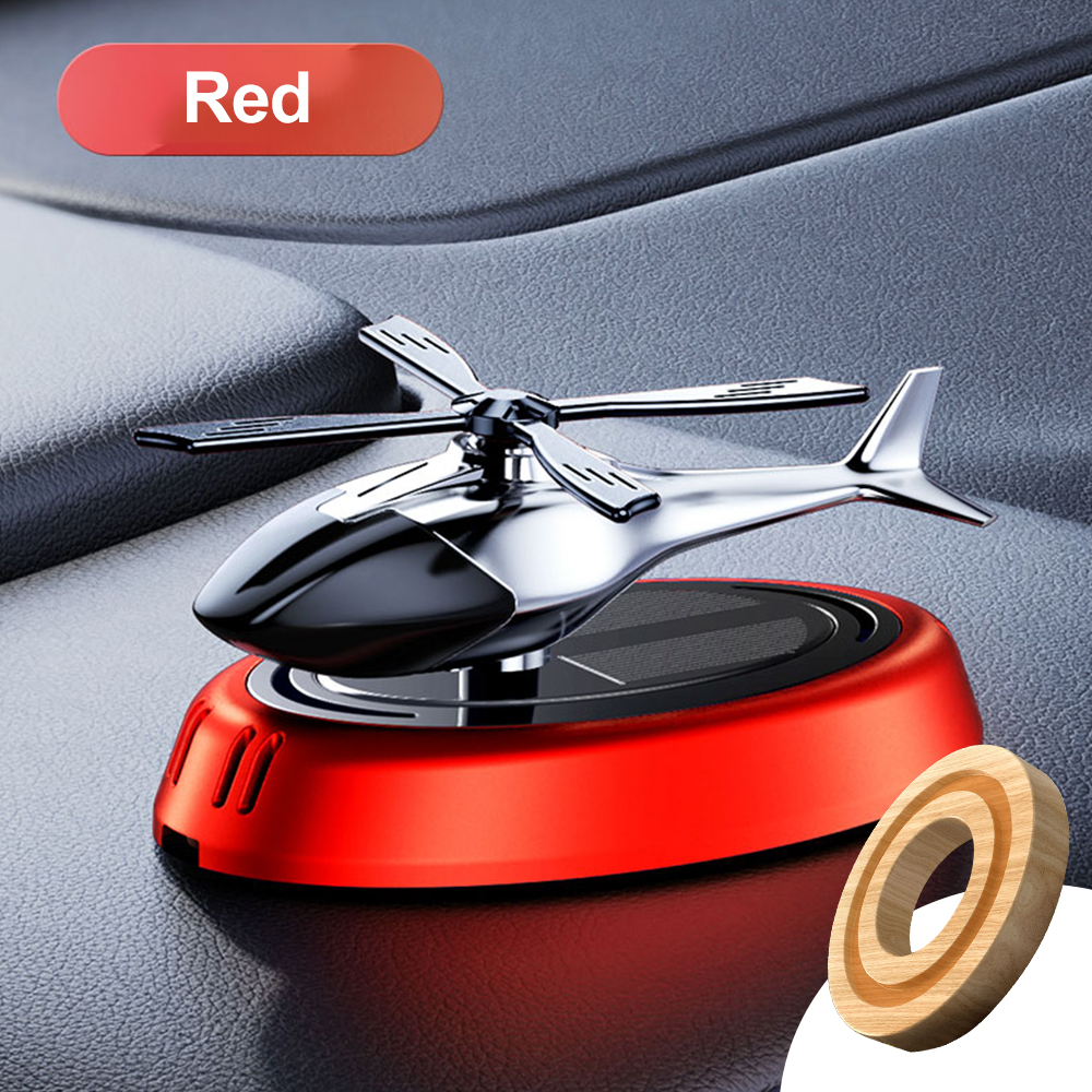 Solar Helicopter Car Air Freshener Decorative Aromatherapy Propeller Rotary Perfume Diffuser For Ca 0
