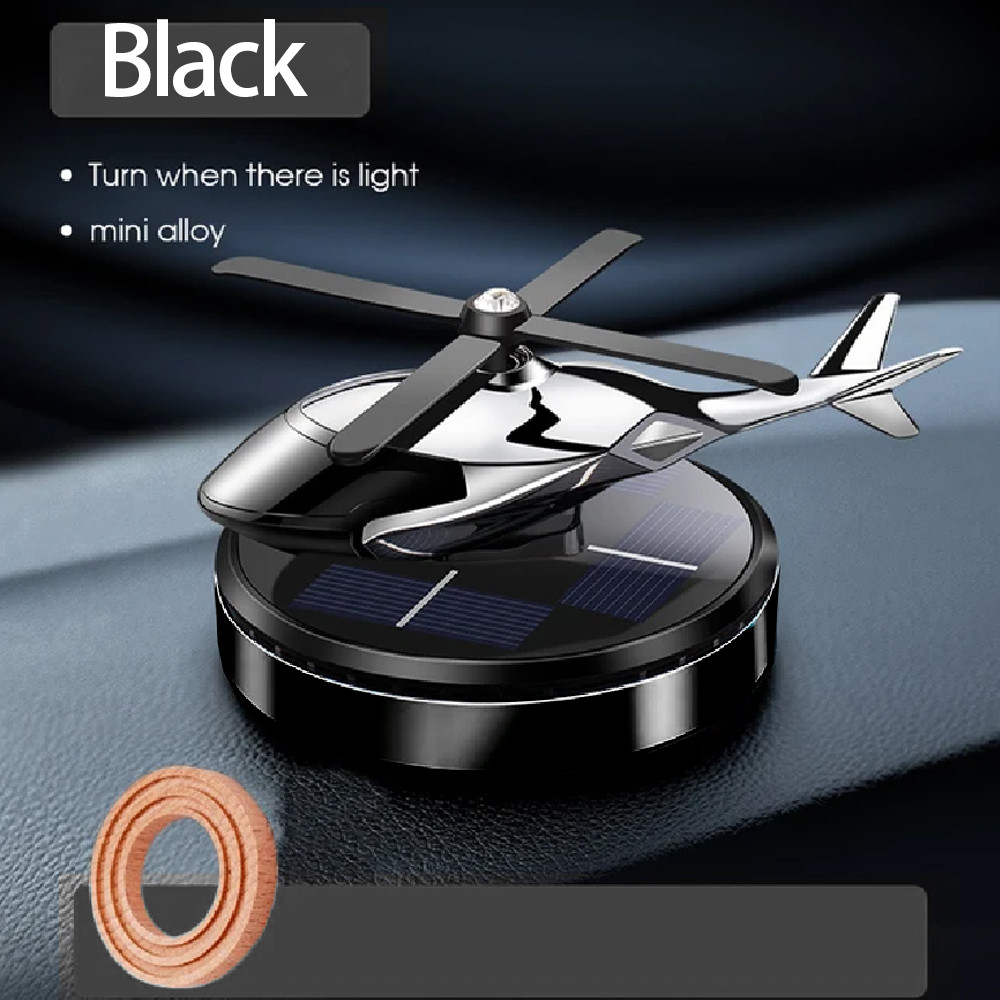 Solar Helicopter Car Air Freshener Decorative Aromatherapy Propeller Rotary Perfume Diffuser For Ca 7