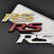 Car Sport RS Emblem Badge 3D Metal RS Letters Front Grille And Rear Trunk Sticker Accessories 1