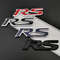 Car Sport RS Emblem Badge 3D Metal RS Letters Front Grille And Rear Trunk Sticker Accessories 2