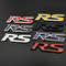 Car Sport RS Emblem Badge 3D Metal RS Letters Front Grille And Rear Trunk Sticker Accessories 0