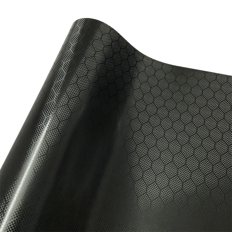 Cosmic Ghost Black Forged Carbon Fiber Wrap, Honeycomb Carbon Film for Car and Motorcycle Stickers