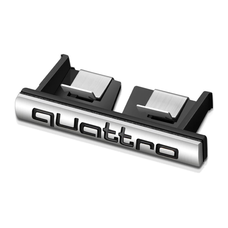 Quattro Logo Metal Front Grill Badge Car Emblem Sticker Decals 12