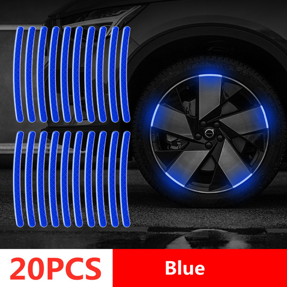 Reflective Stripes For Car Wheel Hub Door Handle Safety Warning Tape Auto Rear Reflective Sticker V 13