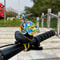 Bicycle Horns, Squeeze Black Duck with Straps Helmet, Car Ornament, Silicone Elasticity Belt Bike Bell for Kids Outdoor