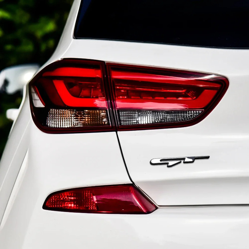 GT Line Car Emblem, 3D Fender Design, Rear Trunk Body Badge Sticker