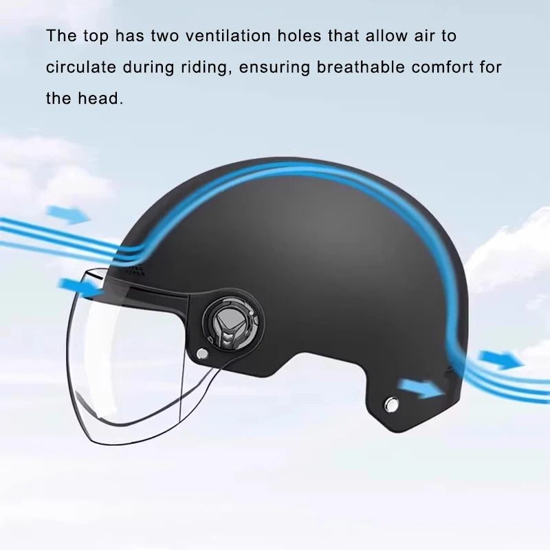 Ultralight Vintage Motorcycle Helmet for Men and Women, Classic Retro Half Helmet, Scooter and MTB Riding Helmet