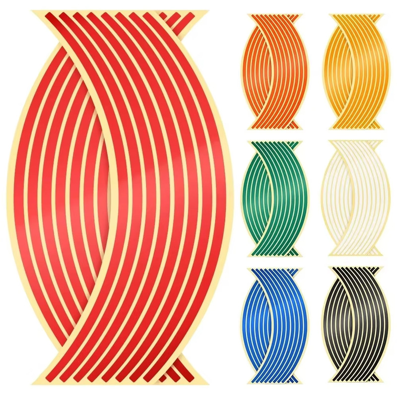 Reflective Rim Tape, Wheel Stripe Stickers, Motorcycle and Bike Wheel Decoration
