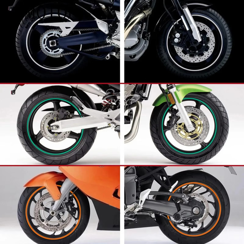 Reflective Rim Tape, Wheel Stripe Stickers, Motorcycle and Bike Wheel Decoration