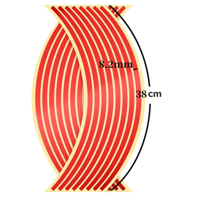 Reflective Rim Tape, Wheel Stripe Stickers, Motorcycle and Bike Wheel Decoration